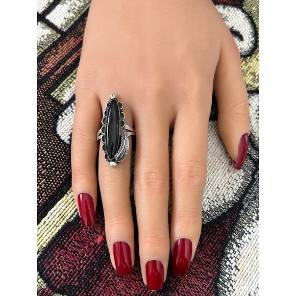 Sterling Silver Onyx Ring - Picture 4 of 5